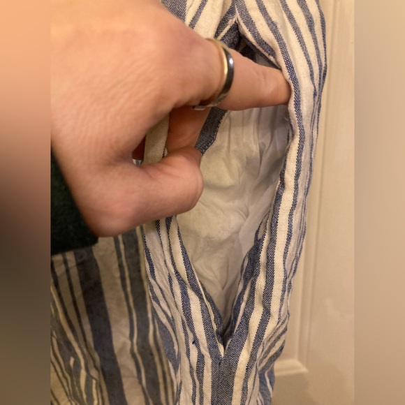 Lands' End Blue and White Striped Linen blend, size 10, dress, cute and comfy - Picture 7 of 7
